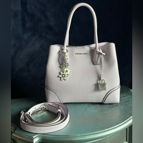 Michael Kors Handbags - Michael Kors Lilac Pebbled Leather Tote | Pre-Loved with Dust Bag & Keychain